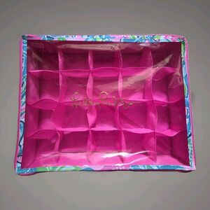 Lilly Pulitzer Golden Hour Ornament Organizer Christmas Decor Storage Holiday